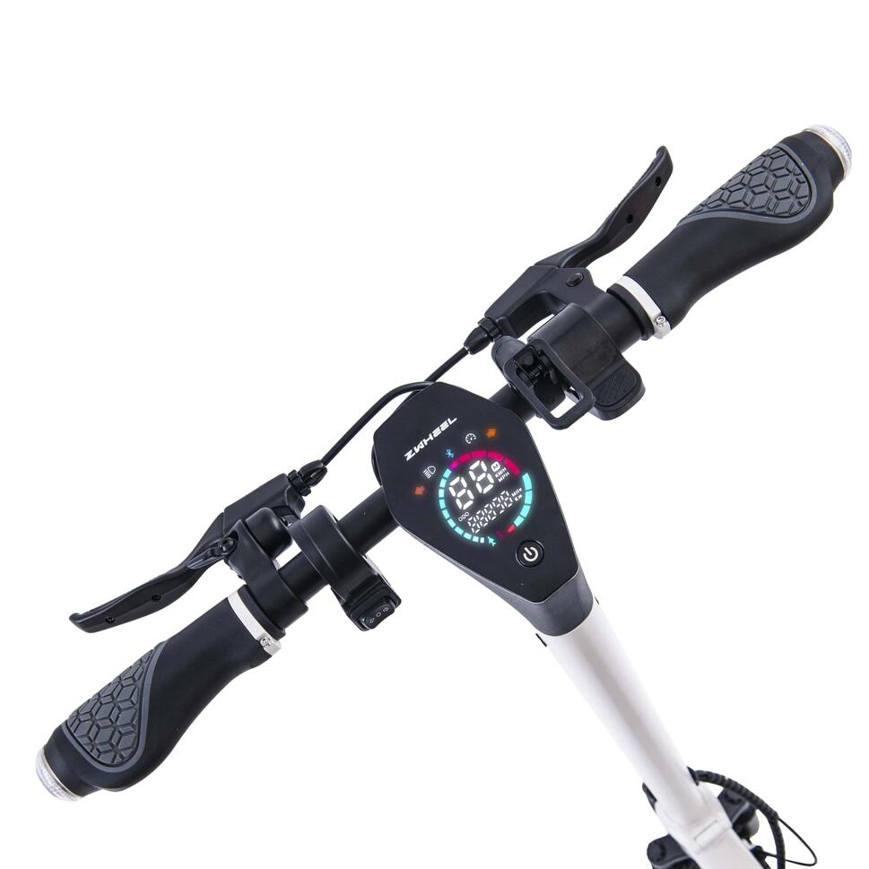 Trottinette électrique ZWheel ZFox 15Ah Max Artic, 50km, blanc pliable