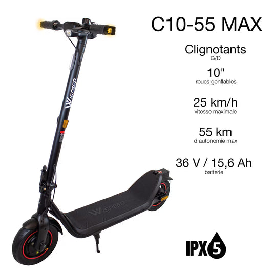 Trottinette électrique Wispeed 60 km 10" SUVPILOT 150 R