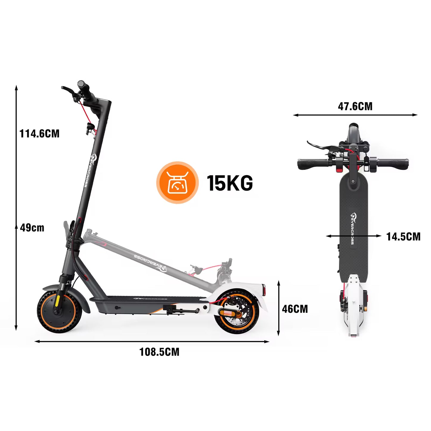 Trottinette Électrique Pliable Adulte-EVERCROSS EV85F(ABE)
